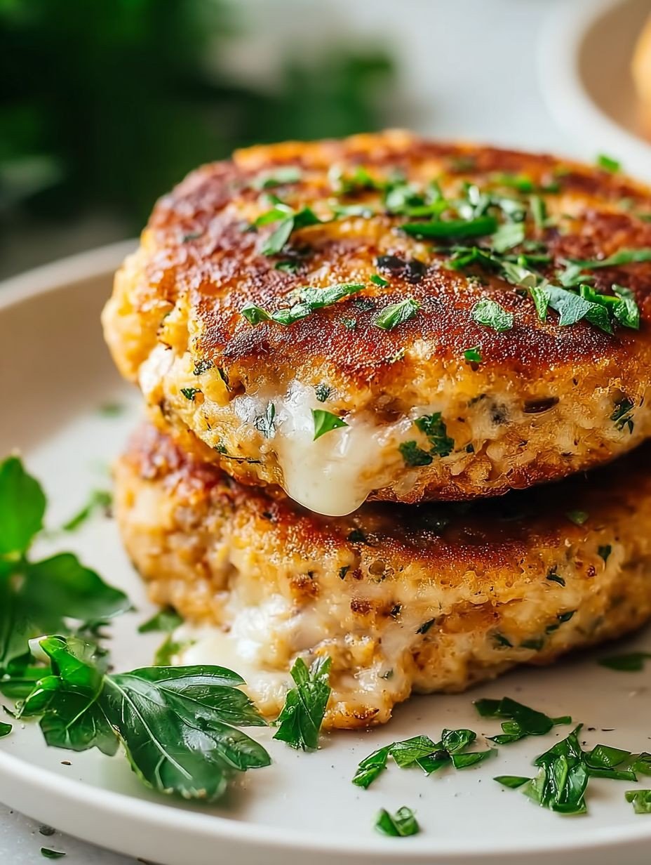 Air Fryer Tuna Patties with Oozy Cheese image 2