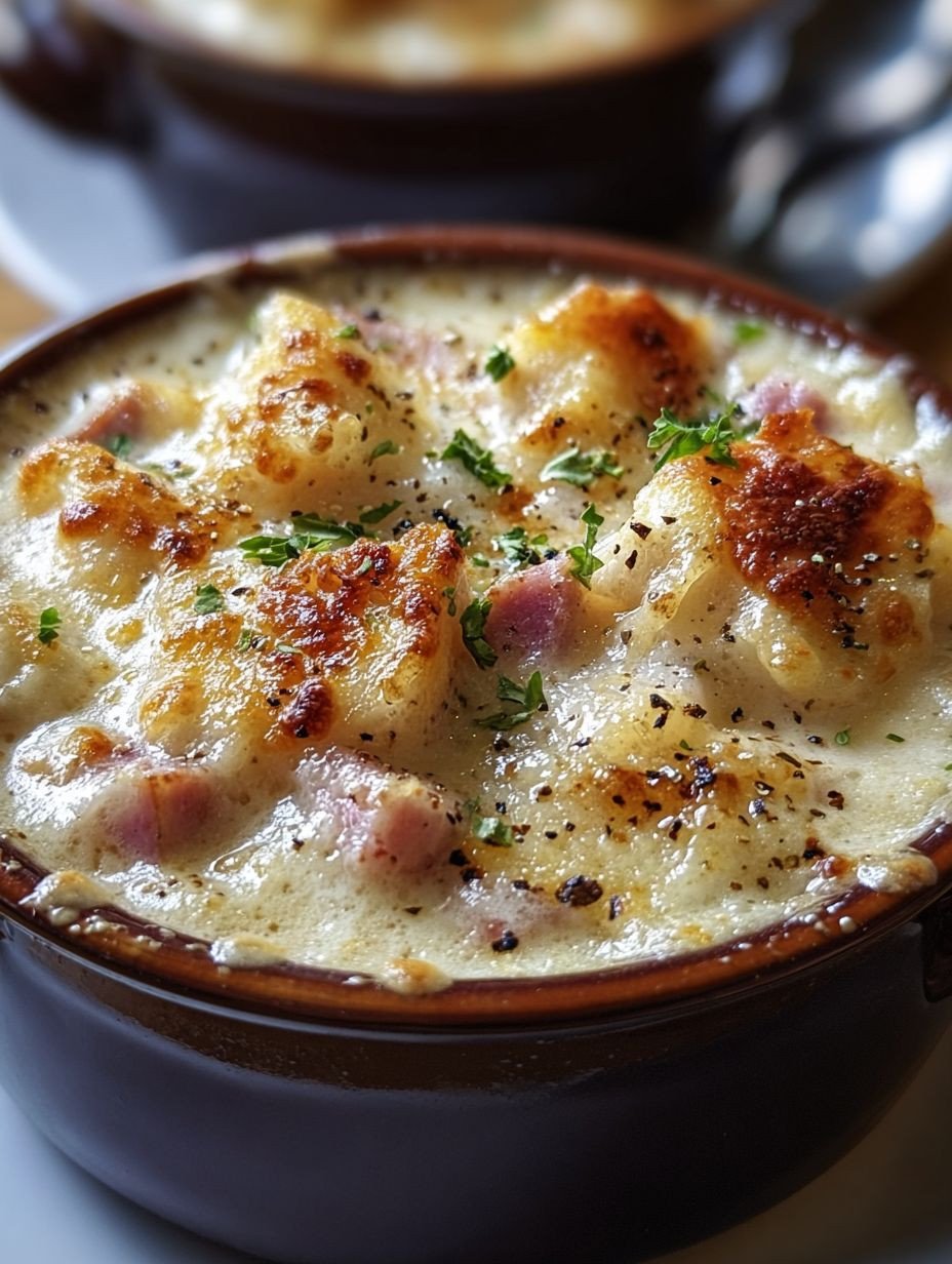Cozy Cheesy Chicken Soup with Golden Croutons image 2