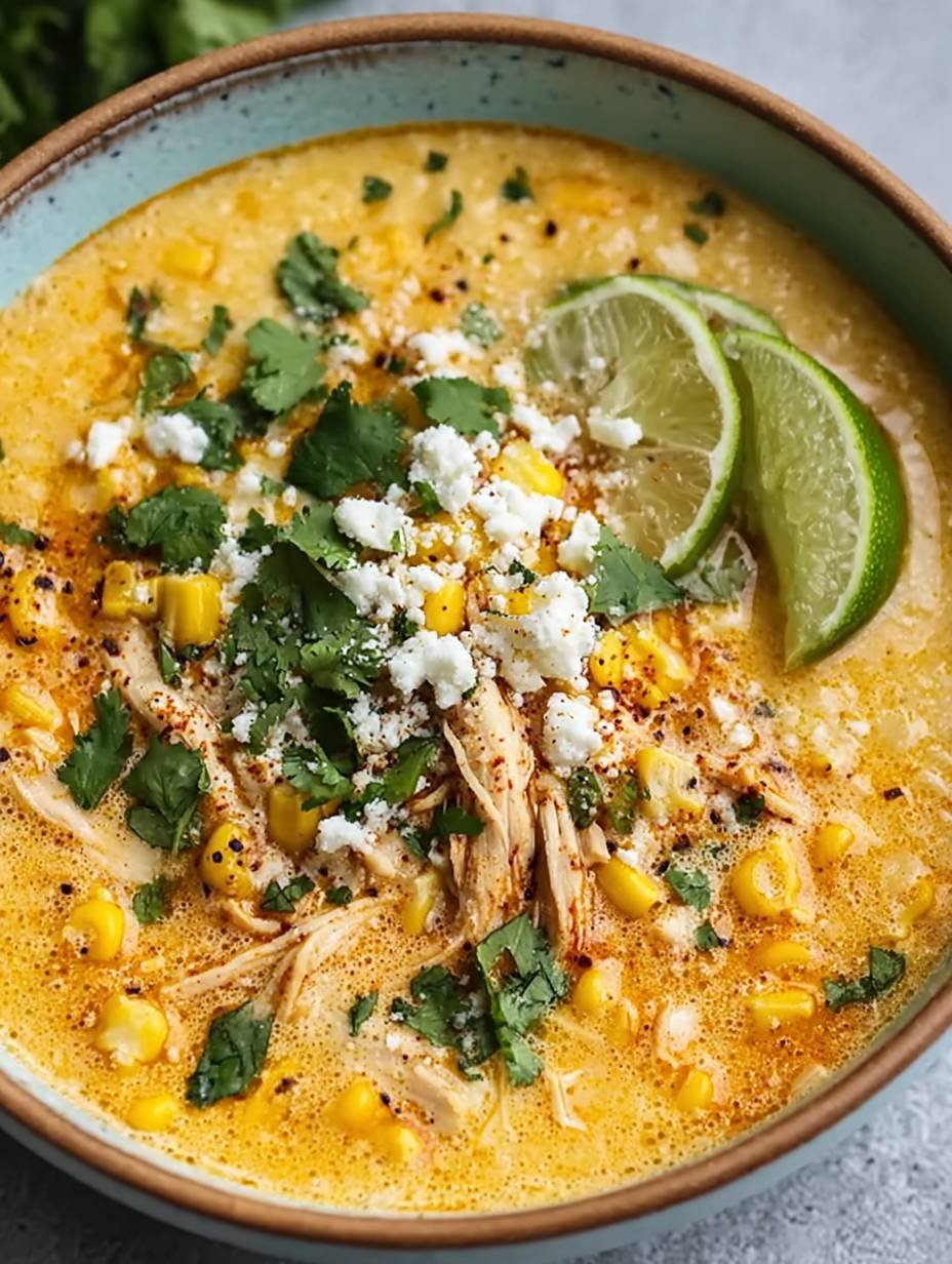 Creamy Mexican Street Corn Chicken Soup image 2