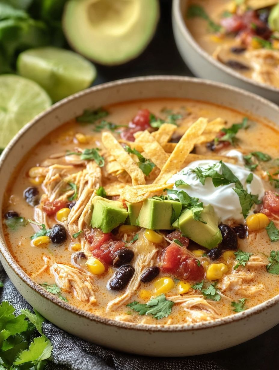 Creamy Slow Cooker Chicken Tortilla Soup image 2