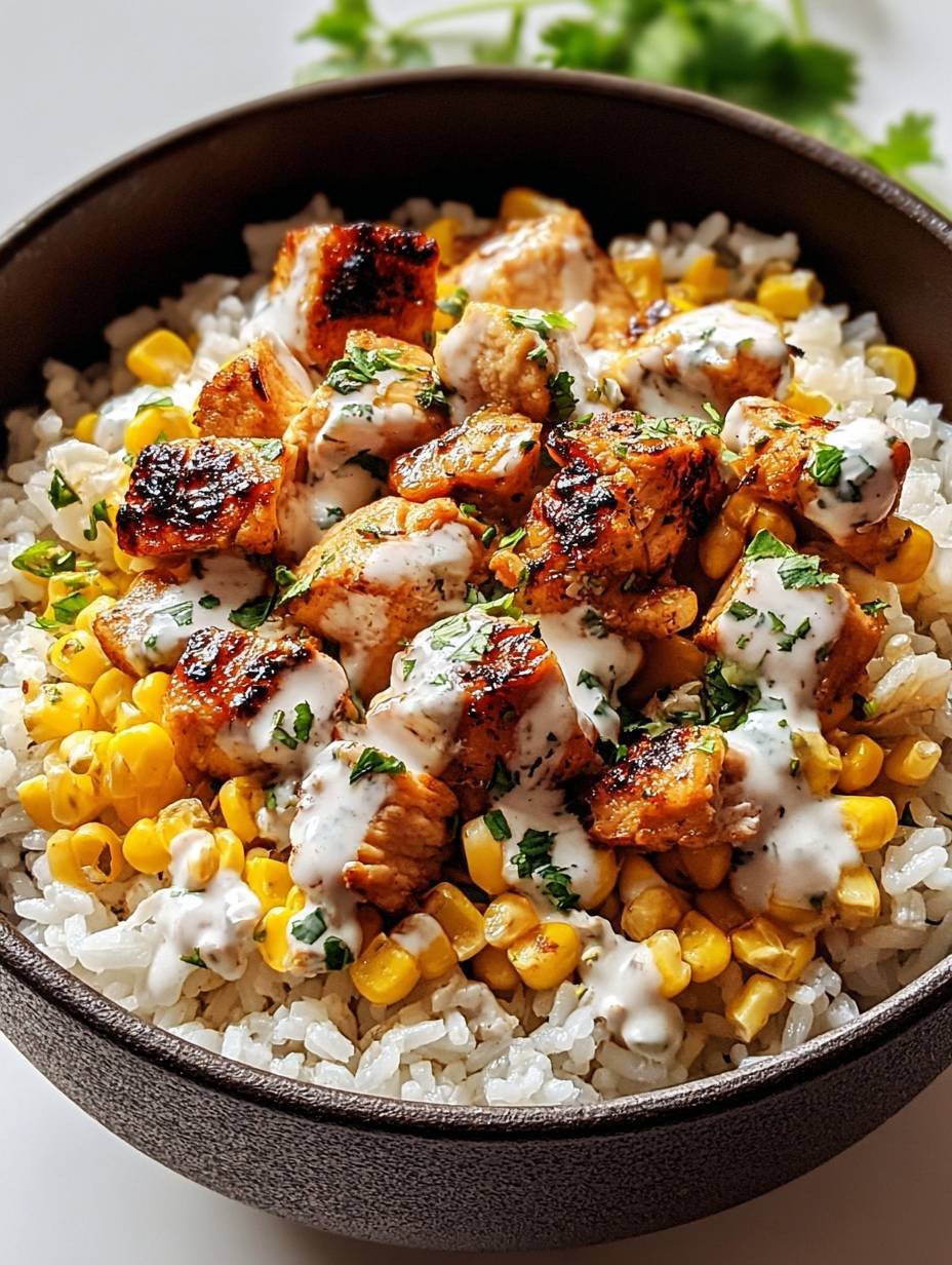 Flavor-Packed Street Corn Chicken Rice Bowl image 2