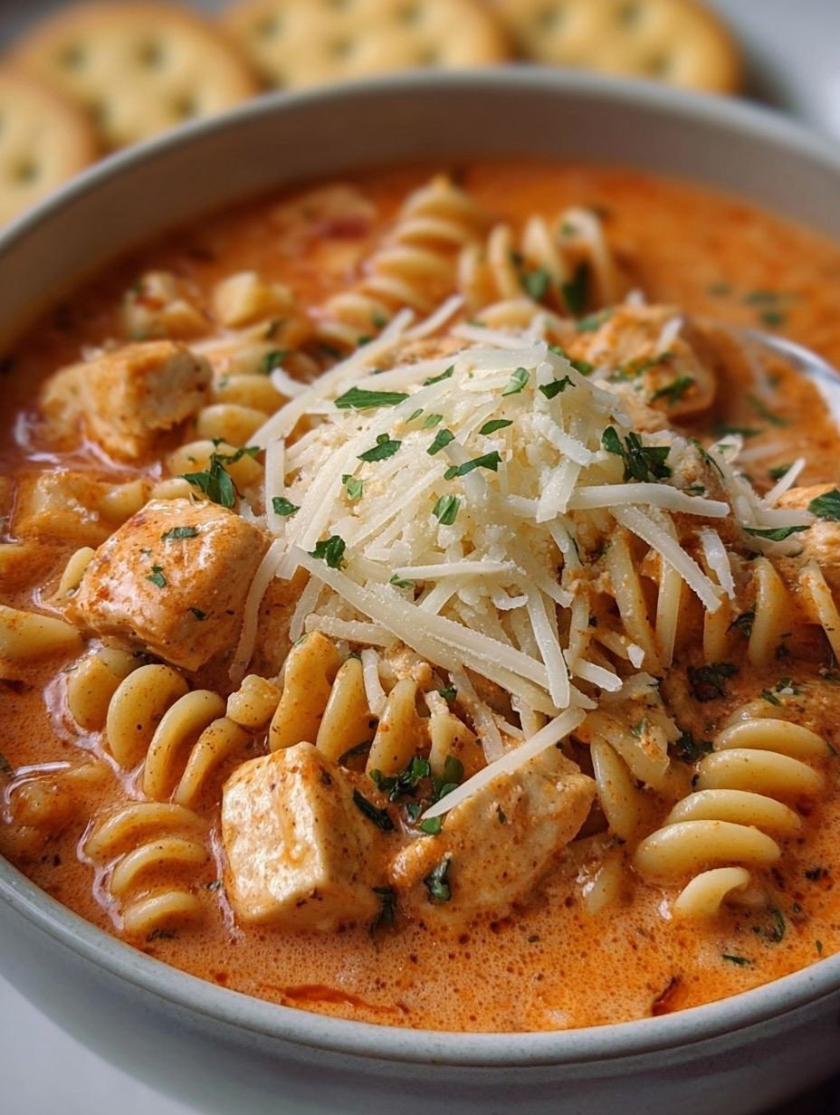 How to Make Creamy Chicken Parmesan Pasta Soup image 2
