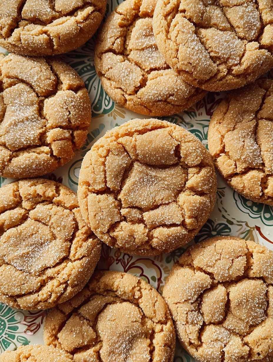 Perfectly Chewy Molasses Crinkle Cookies image 2