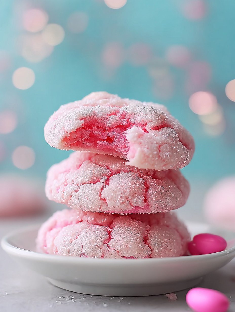 Whimsical Pink Crinkle Cookies Everyone Loves image 2